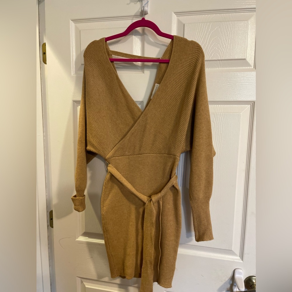 The Impeccable Pig sweater dress. Size small. Brown/khaki